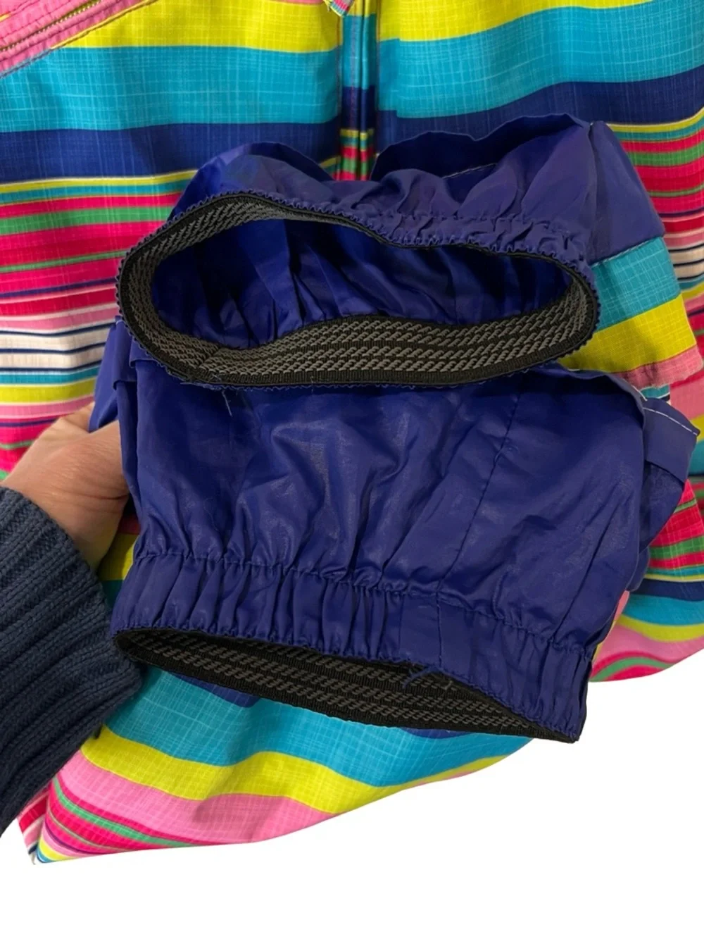 Obermeyer Snowverall I-Grow Girls Size 8 Bright Pink Multi-Stripe‎ Snow Bibb
